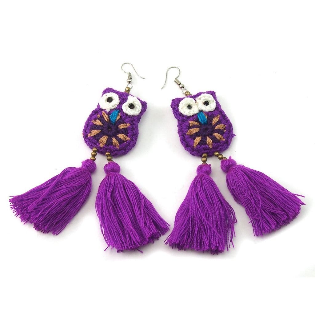 HIlltribe Owl Earrings