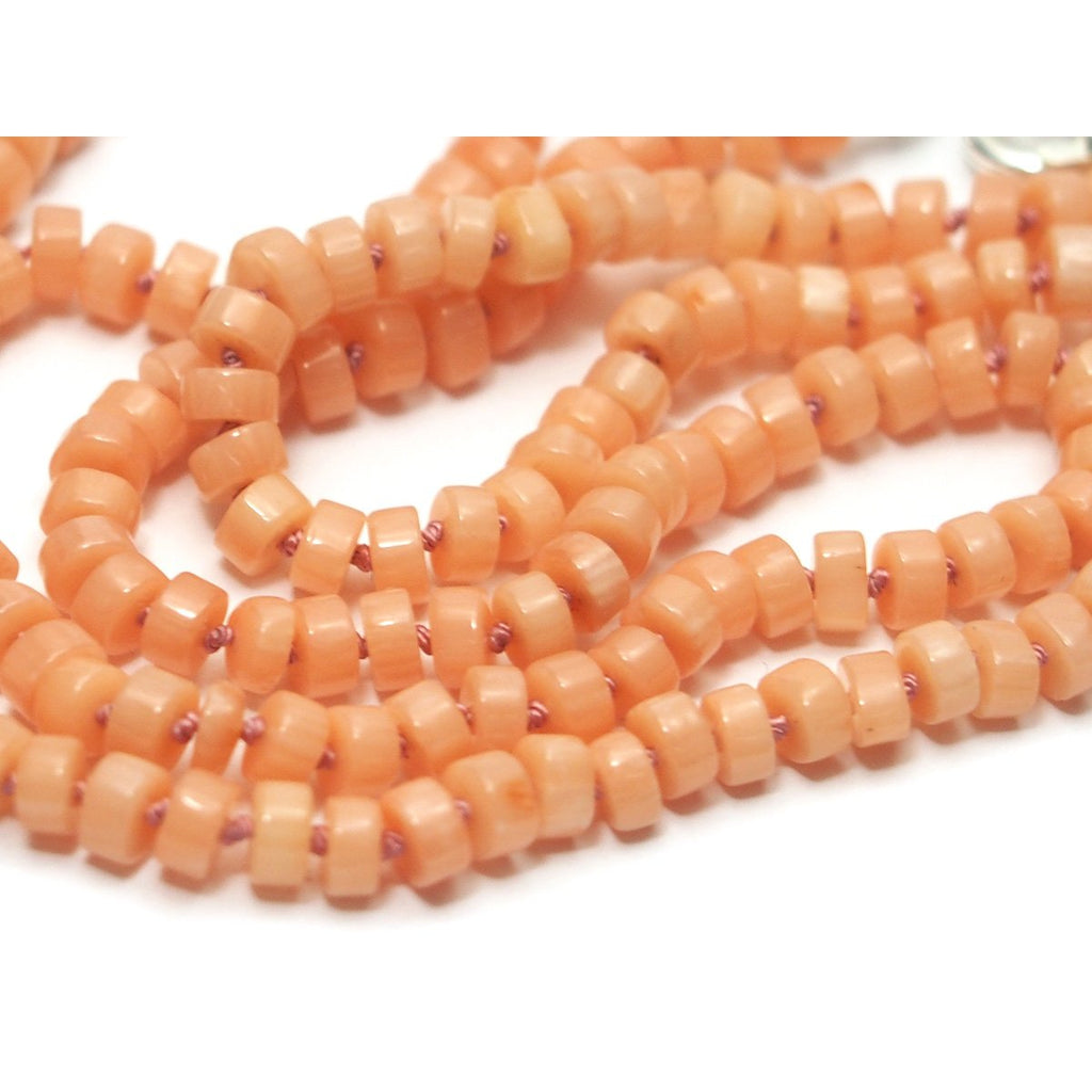 Coral Knotted Necklace with Sterling Silver Trigger Clasp