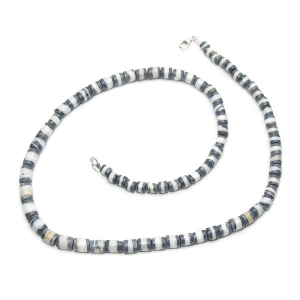 Natural Marble Dzi Style Bead Necklace, B