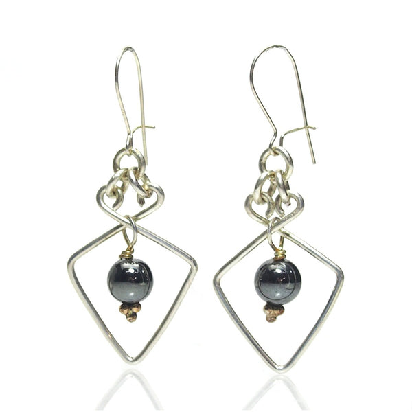 Hematite Earrings with Sterling Silver Ear wires