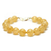 Citrine Knotted Bracelet with Gold Filled Lobster Claw Clasp
