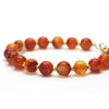 Carnelian Bracelet with Gold Vermeil Accent Beads and Gold Filled Lobster Claw Clasp