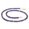 Amethyst Faceted Rondelle Choker Faceted with Gold Filled Lobster Claw Clasp