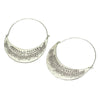 Sterling Silver Lacey Crescent Hilltribe Earrings