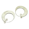 Sterling Silver Hammered Spiral Hilltribe Earrings
