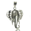 White Brass Elephant Head Pendant