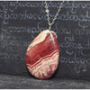 Rhodochrosite Pendant Necklace On Sterling Silver Chain With Sterling Silver Trigger Clasp