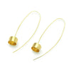 Gold Vermeil over Sterling Silver Brushed Pole/Open Can Earrings