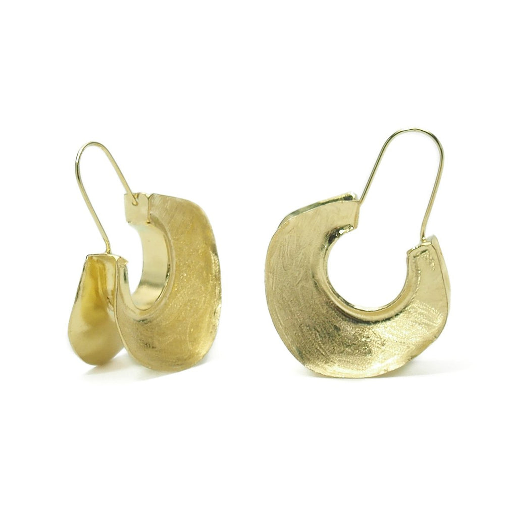 Gold Vermeil over Sterling Silver Fulani Inspired Hoop Earrings