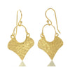 Gold Vermeil over Sterling Silver Brushed/Hammered Earrings