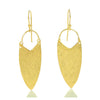 Gold Vermeil over Sterling Silver Brushed/Etched Earrings