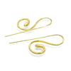 Gold Vermeil over Sterling Silver Brushed Snake Earrings