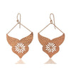 Rose Gold Brushed/Etched Earrings