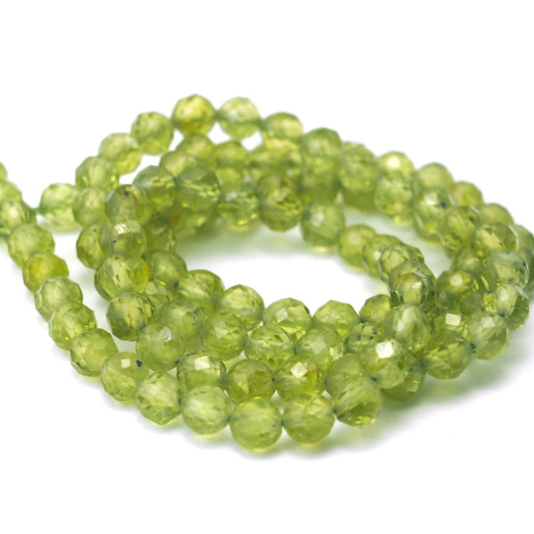 Peridot Faceted Rounds 4mm