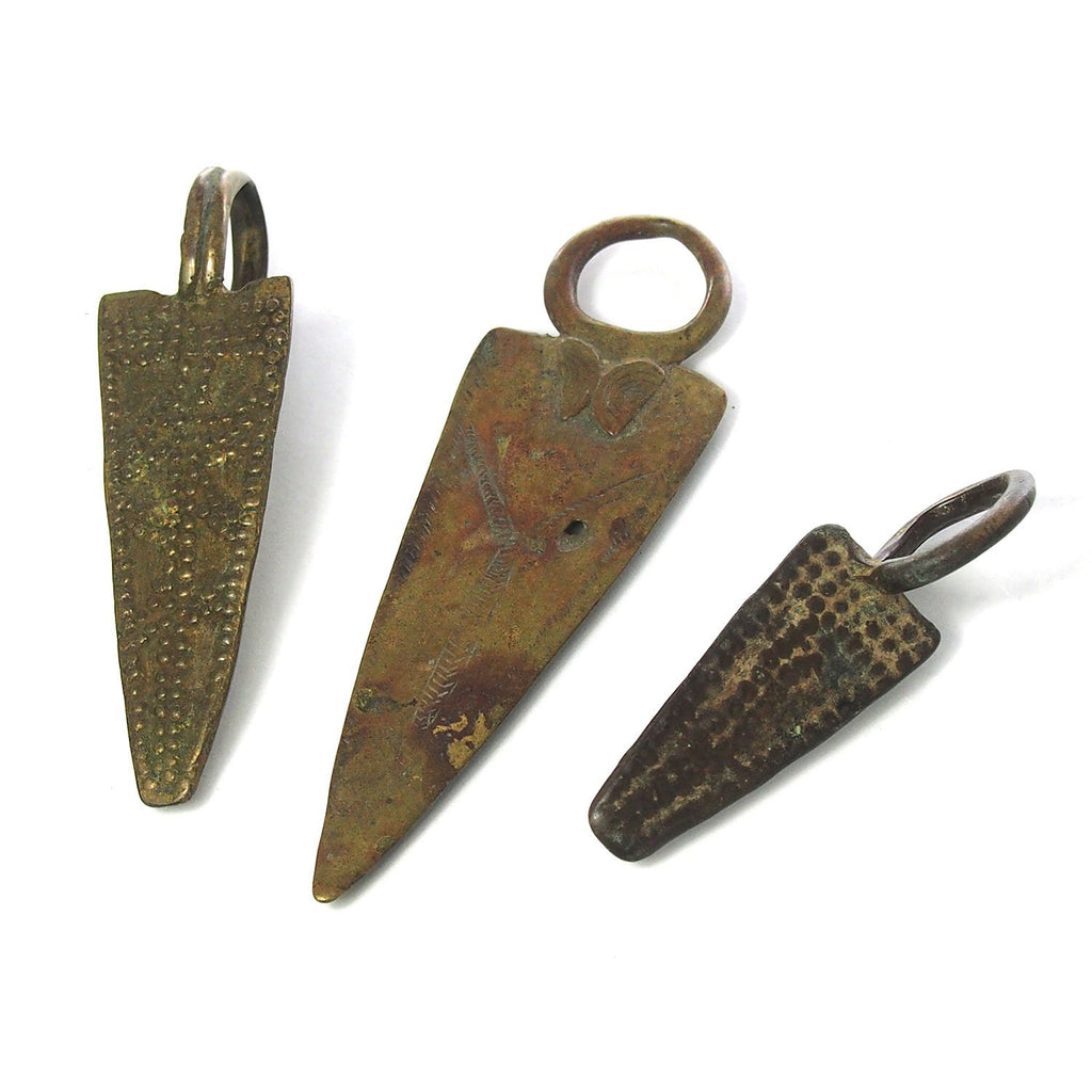 Lobi Bronze Talismanic Pendants Extremely Rare from Cote d'Ivoire