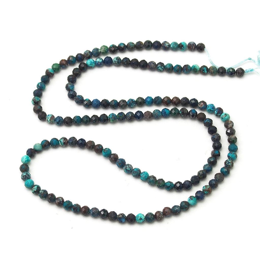 Chrysocolla Faceted Rounds 3mm
