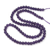 Amethyst Smooth Rounds 4mm Strand