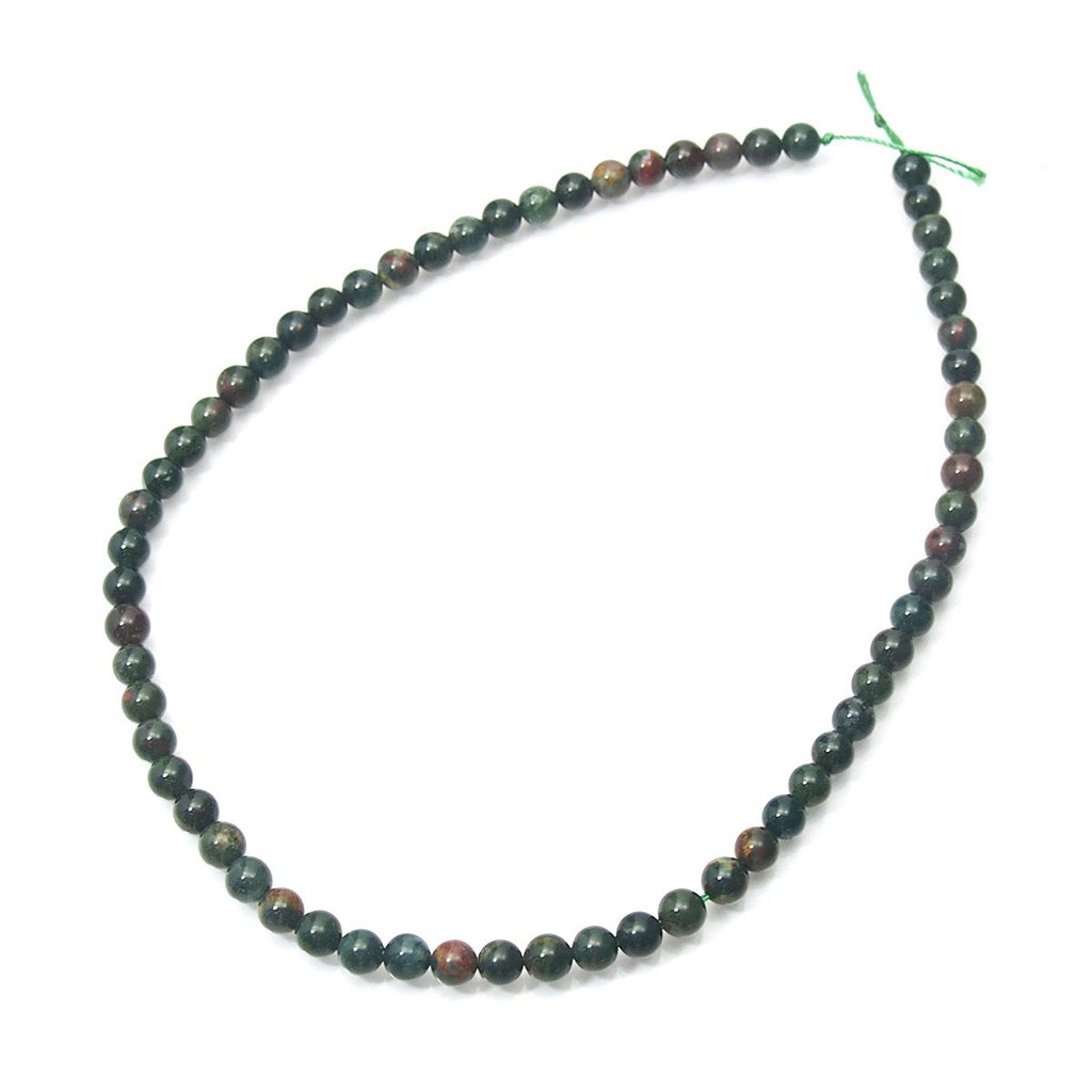 Bloodstone Smooth Rounds 6mm Strand