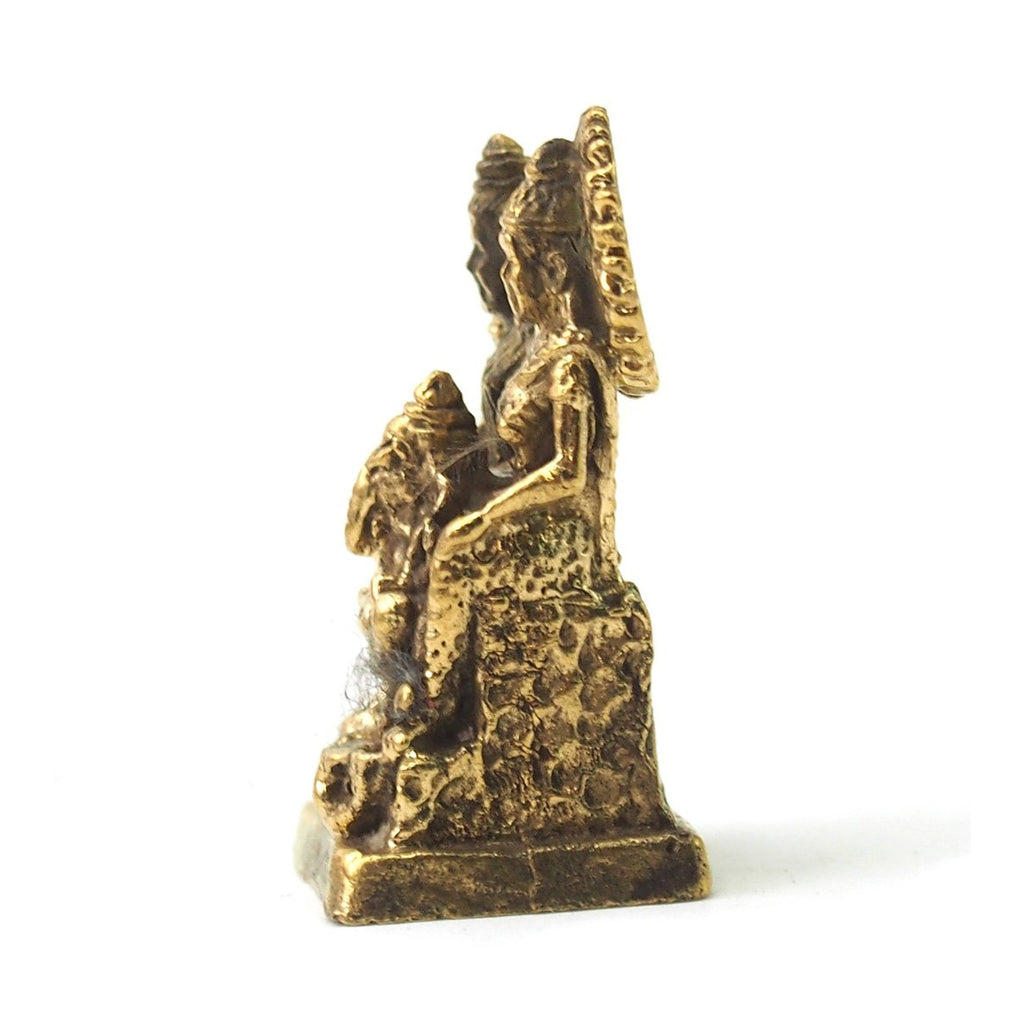 Shiva, Parvati and Ganesha Brass Statue