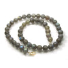 Labradorite 10mm Smooth Round Necklace with Gold Filled Trigger Clasp