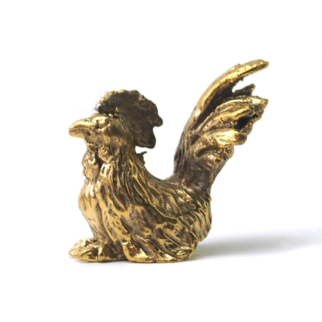 Rooster Brass Statue