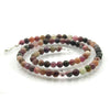 Multi Colored Tourmaline 6mm Smooth Round Necklace with Sterling Silver Trigger Clasp