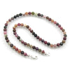 Multi Colored Tourmaline 6mm Smooth Round Necklace with Sterling Silver Trigger Clasp