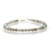 Labradorite 4mm Faceted Round Bracelet with Sterling Silver Trigger Clasp
