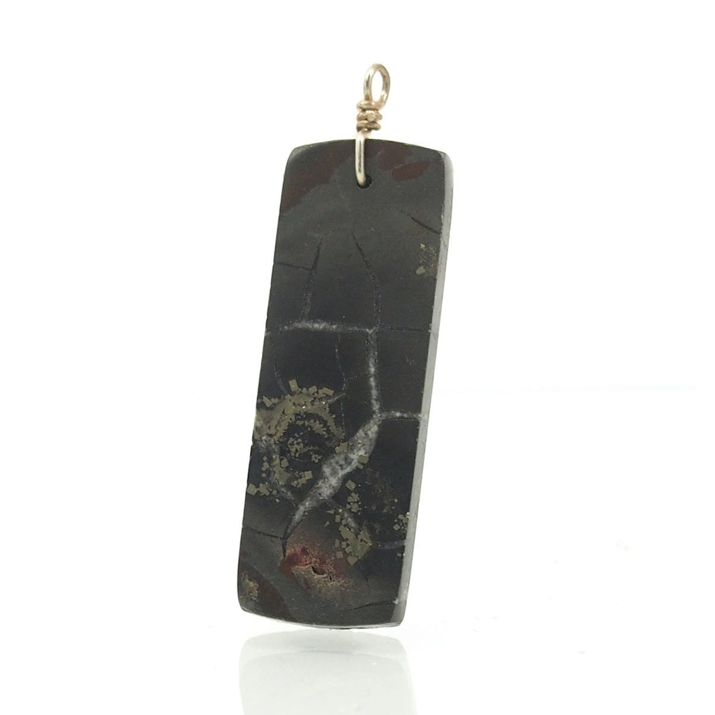 Septarian Pendant with Sterling Silver Wire