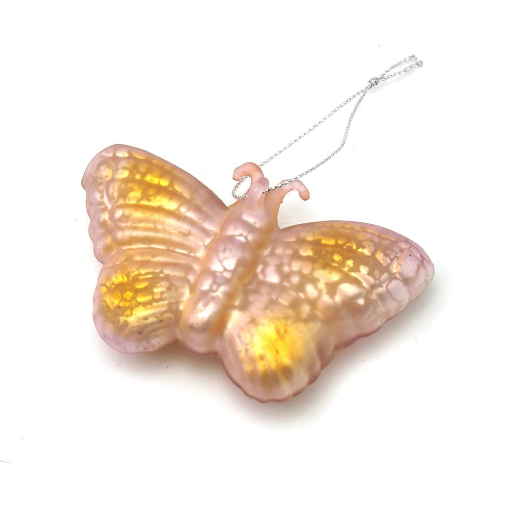 Jeweled Butterfly Glass Ornament