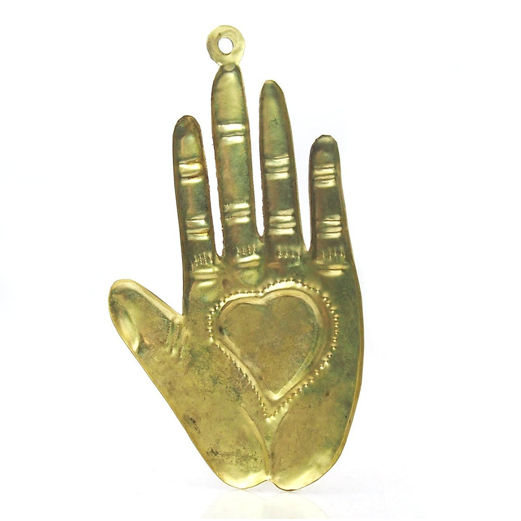 Brass Milagro Hand, B