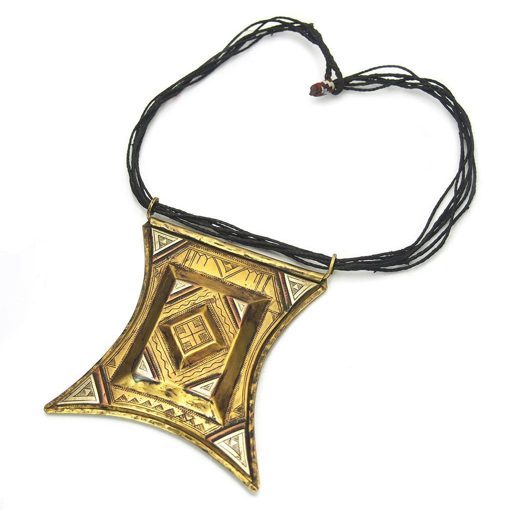 Tuareg XL Brass Amulet, B