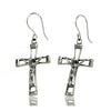 Sterling Silver Crucifix Earrings