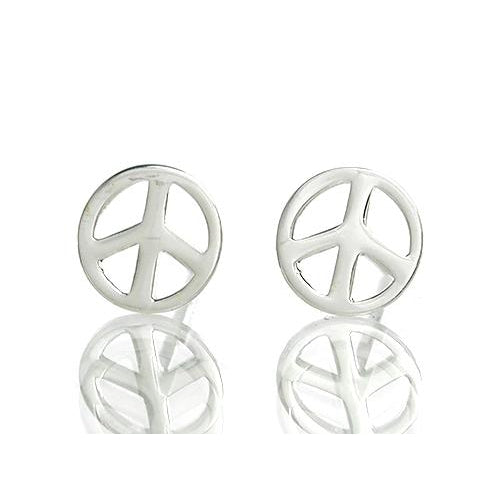 Sterling Silver Peace Sign Stud Earrings – Beads of Paradise
