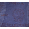 Dancing Shiva Printed Cotton Scarf, Dark Blue
