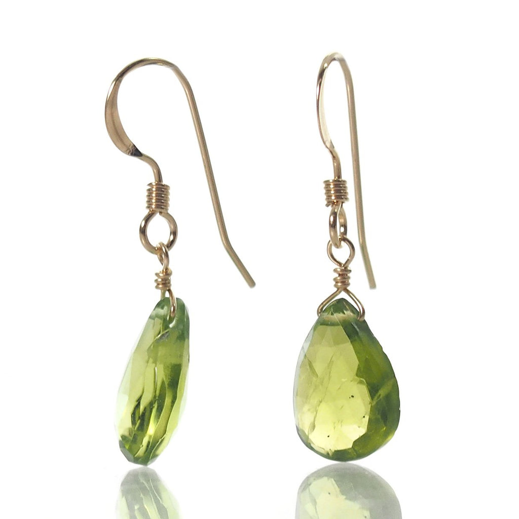 Peridot Earrings with Gold Filled French Earwires