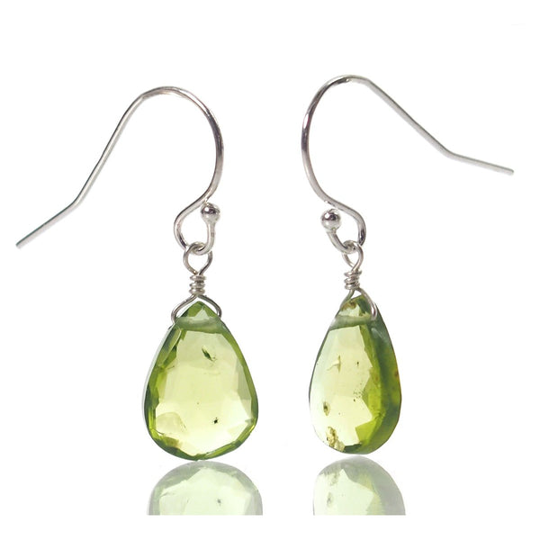 Peridot Earrings with Sterling Silver French Earwires