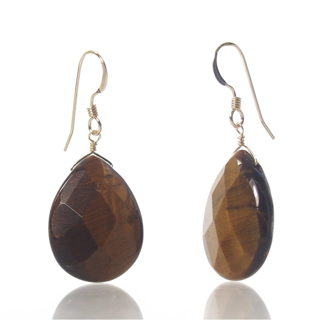 Tiger's Eye Earrings with Gold Filled French Earwires