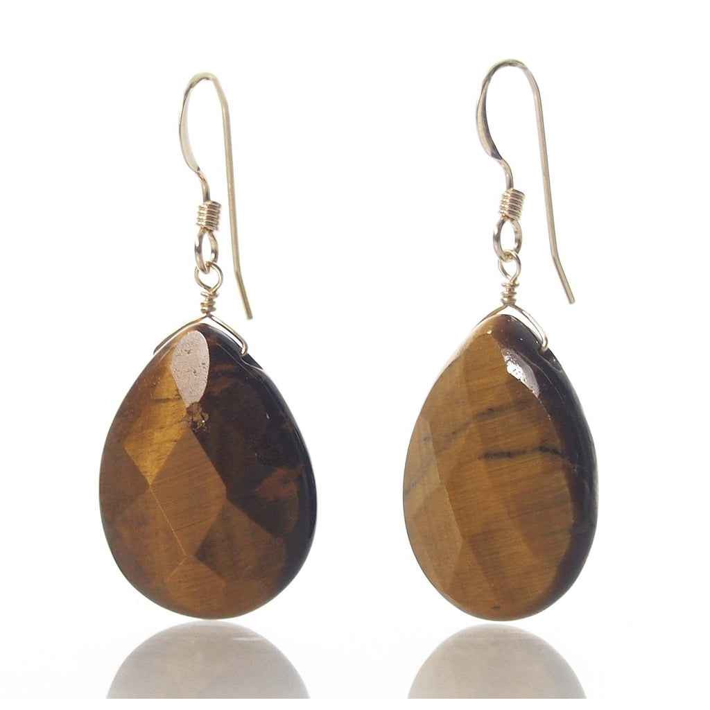 Tiger's Eye Earrings with Gold Filled French Earwires