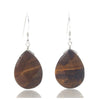 Tiger's Eye Earrings with Sterling Silver French Earwires
