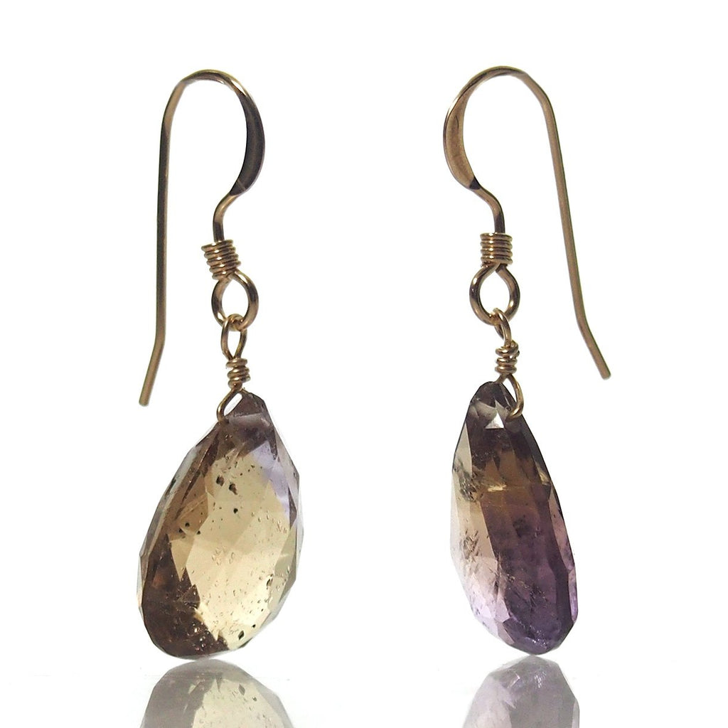 Ametrine Earrings with Gold Filled French Earwires
