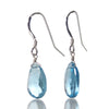 Swiss Blue Topaz Earrings with Sterling Silver French Earwires