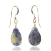 Sodalite Flat Drop Earrings with Gold Filled French Earwires