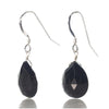Black Spinel Earrings with Sterling Silver French Earwires