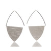 Sterling Silver Brushed Flat Triangle Earrings