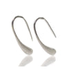 Sterling Silver Curved Drop Brushed  Earrings