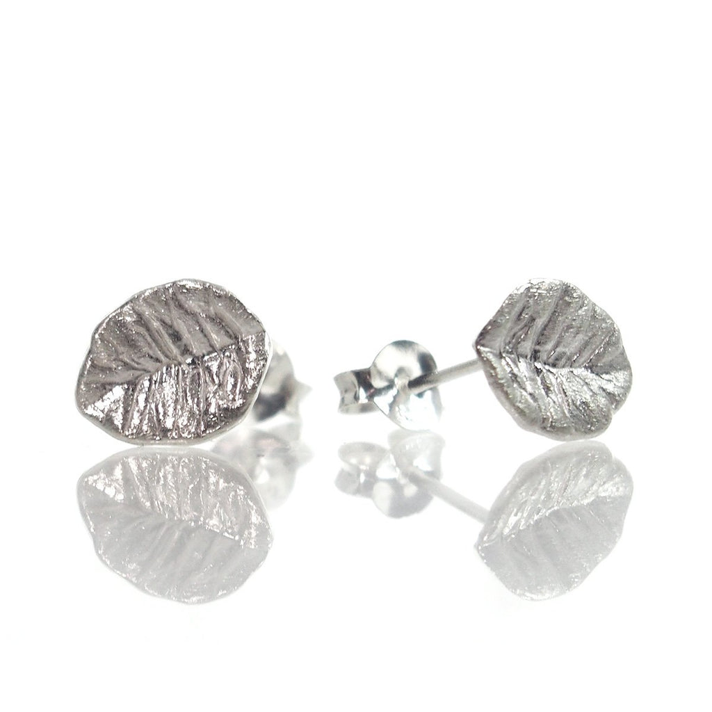 Sterling Silver Leaf Post Earrings