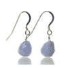 Blue Lace Agate Earrings with Sterling Silver French Earwires