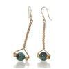 Emerald Earrings with Gold Filled Earwires