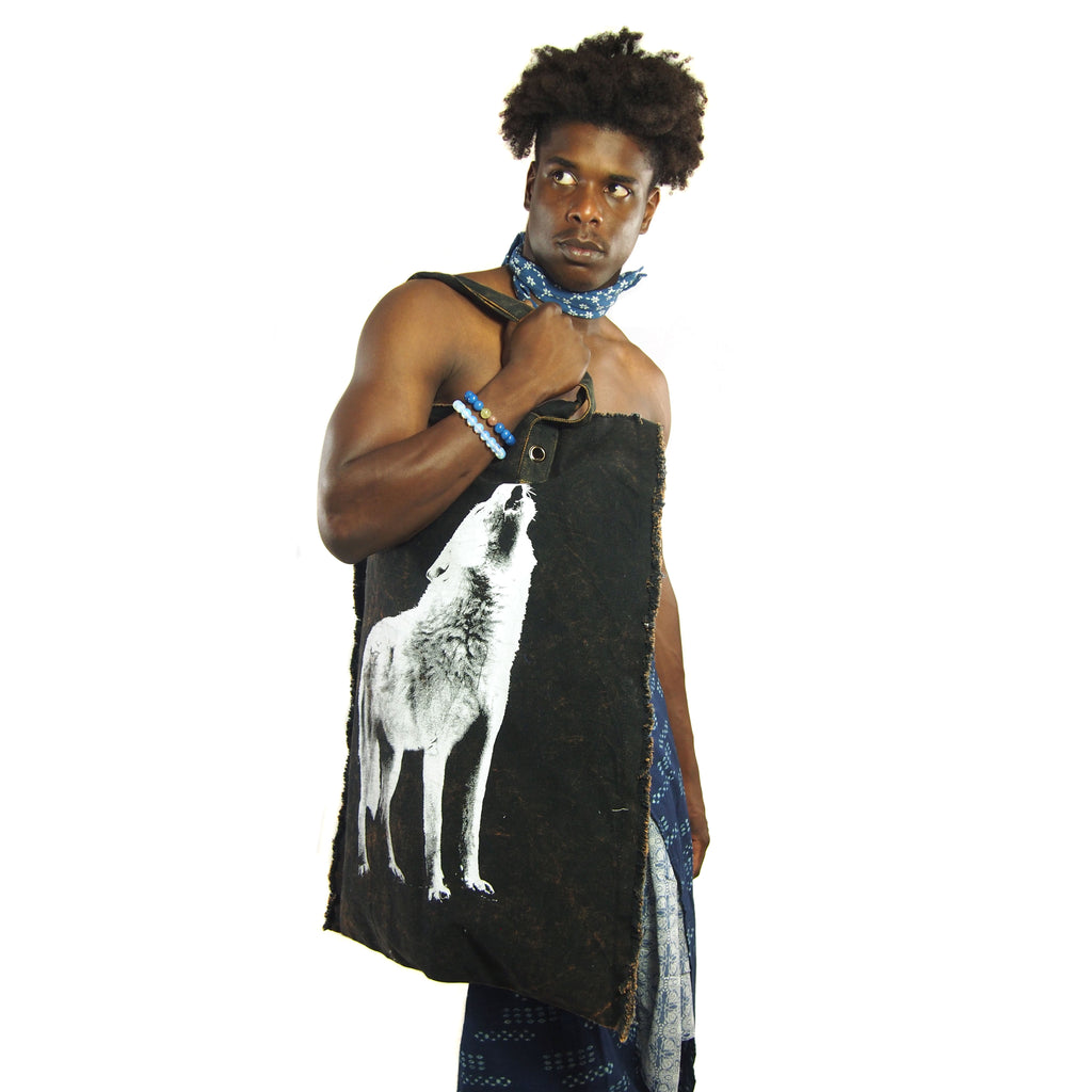 Hungry Like The Wolf Spirit Animal Oversize Tote Bag